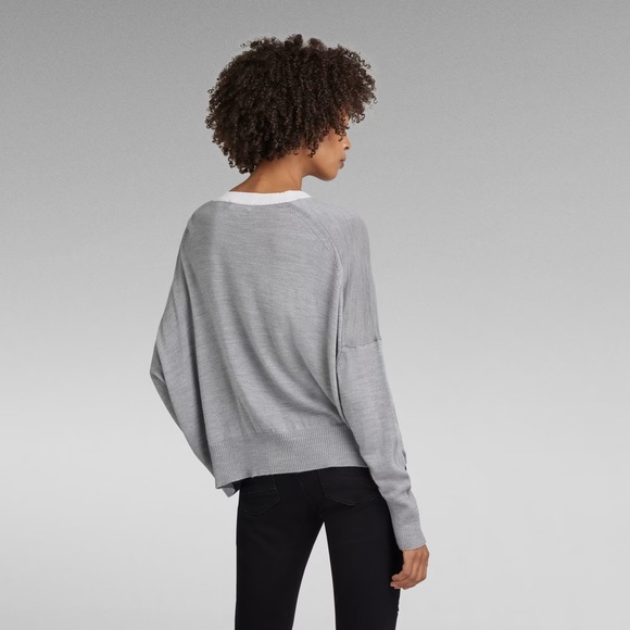 G-Star Raw Core Knitted Wool Sweater in Grey Heather - Picture 3 of 9